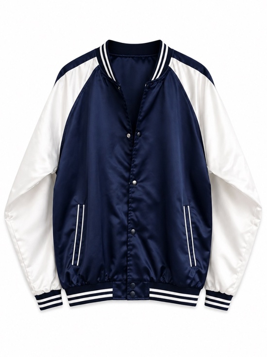 Penmans Other - Vintage Penmans Navy White Satin Sukajan Souvenir Bomber Jacket – Size Large EUC